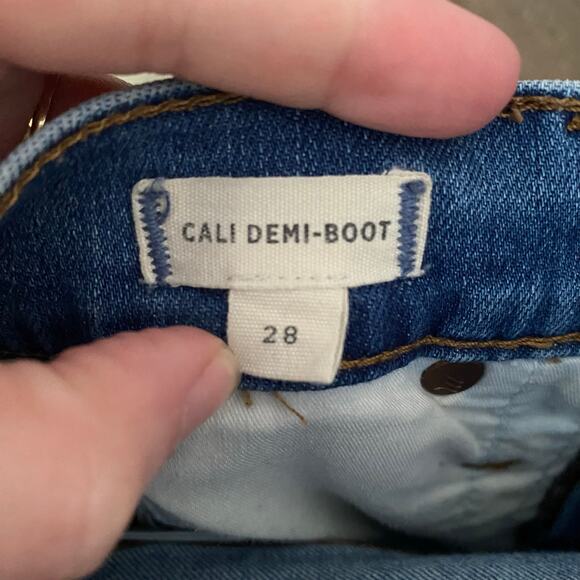 Madewell Cali Demi-Boot Jeans in Tierney Wash Eco-Edition Women's Size 28 - Picture 2 of 5